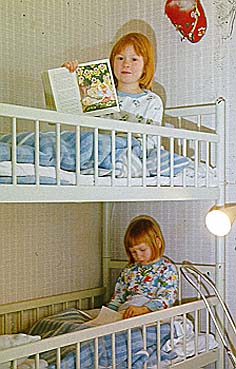 Läggdags i Ackevillan