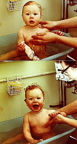 Solveig i badet