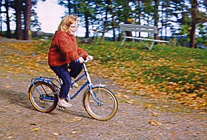 Sonja på cykel
